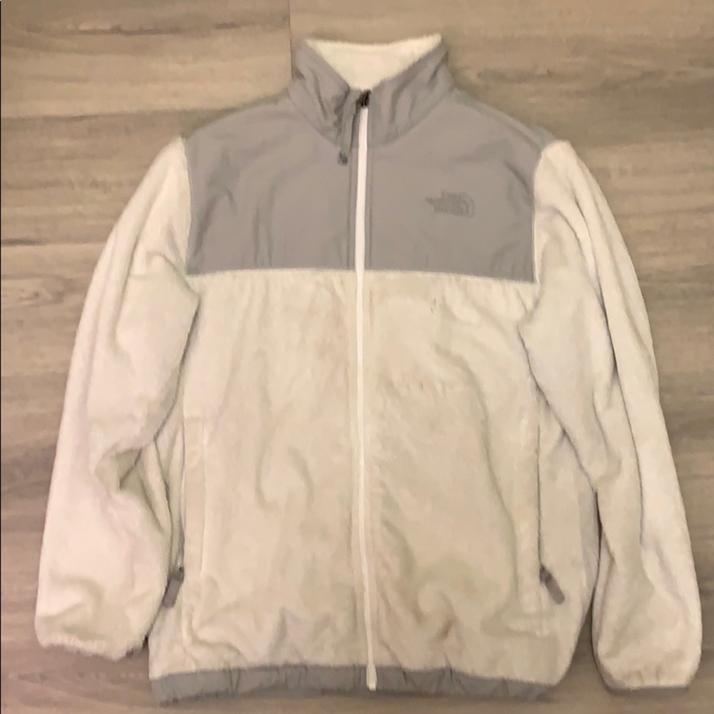 North face white fleece girls XL